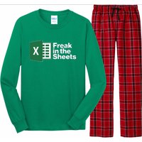 Funny Excel Freak In The Sheets Long Sleeve Pajama Set