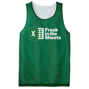 Funny Excel Freak In The Sheets Mesh Reversible Basketball Jersey Tank