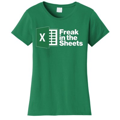 Funny Excel Freak In The Sheets Women's T-Shirt