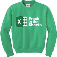 Funny Excel Freak In The Sheets Kids Sweatshirt
