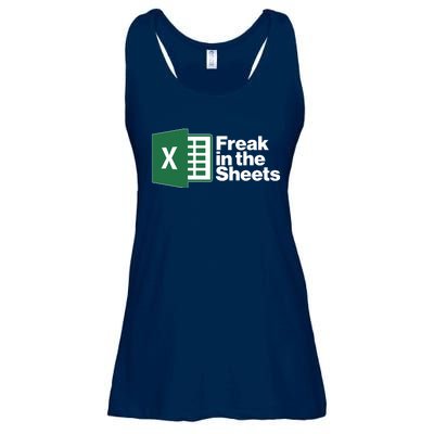 Funny Excel Freak In The Sheets Ladies Essential Flowy Tank