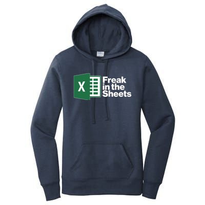 Funny Excel Freak In The Sheets Women's Pullover Hoodie