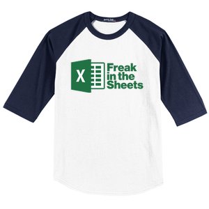 Funny Excel Freak In The Sheets Baseball Sleeve Shirt