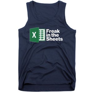 Funny Excel Freak In The Sheets Tank Top