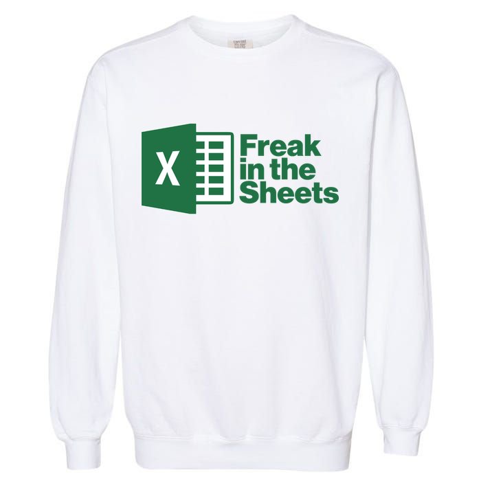 Funny Excel Freak In The Sheets Garment-Dyed Sweatshirt