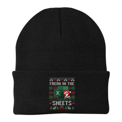 Funny Excel Freak In The Sheets Spreadsheet Ugly Christmas Knit Cap Winter Beanie