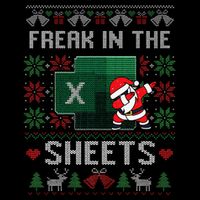 Funny Excel Freak In The Sheets Spreadsheet Ugly Christmas Baby Bodysuit
