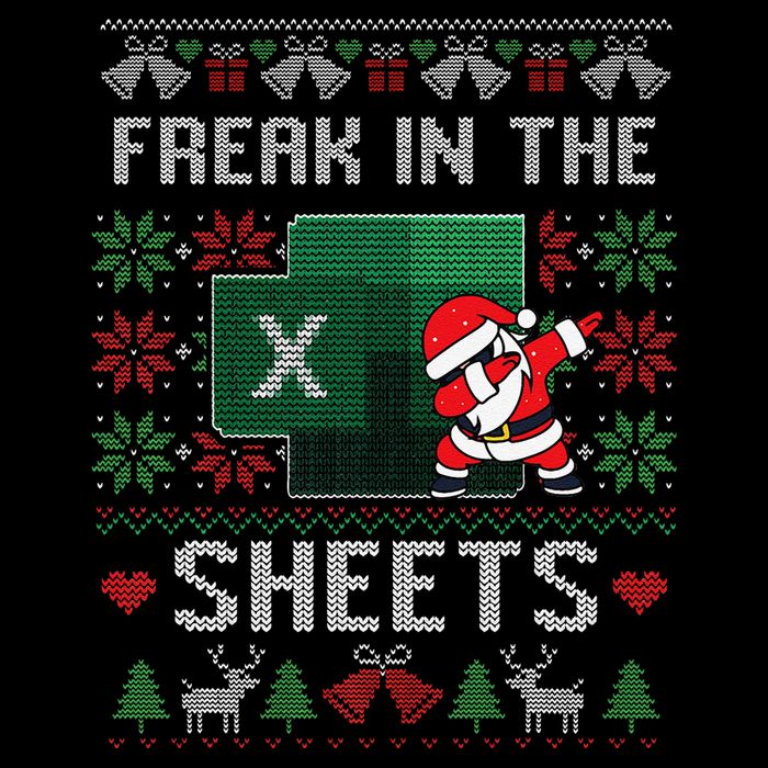 Funny Excel Freak In The Sheets Spreadsheet Ugly Christmas Baby Bodysuit