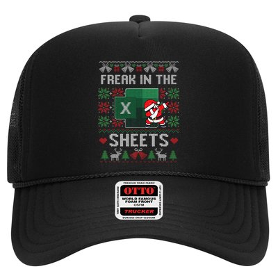 Funny Excel Freak In The Sheets Spreadsheet Ugly Christmas Trucker Hat