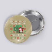 Funny Excel Freak In The Sheets Spreadsheet Ugly Christmas Button