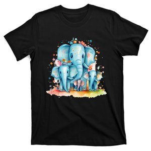 Funny Elephant Family For Cute Elephants And Afrika Lovers T-Shirt