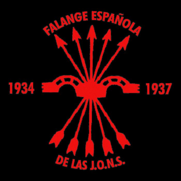 Falange EspañOlaspanish Falanx Front Side Pom Pom 12in Knit Beanie