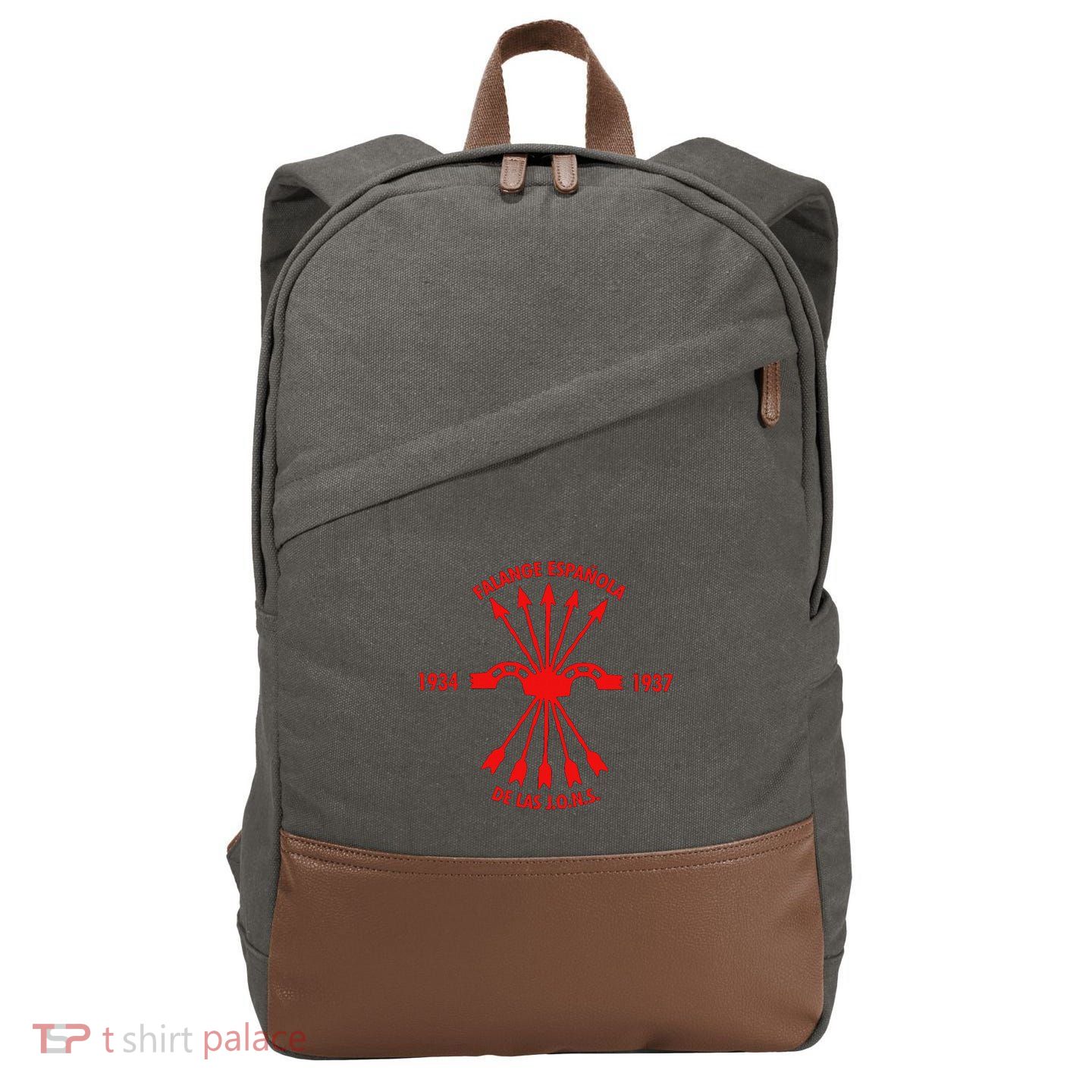 Falange EspañOlaspanish Falanx Front Side Cotton Canvas Backpack