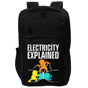 Funny Electrician For Electricity Engineer Nerd Impact Tech Backpack