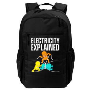 Funny Electrician For Electricity Engineer Nerd Daily Commute Backpack