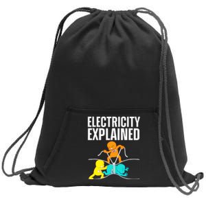 Funny Electrician For Electricity Engineer Nerd Sweatshirt Cinch Pack Bag