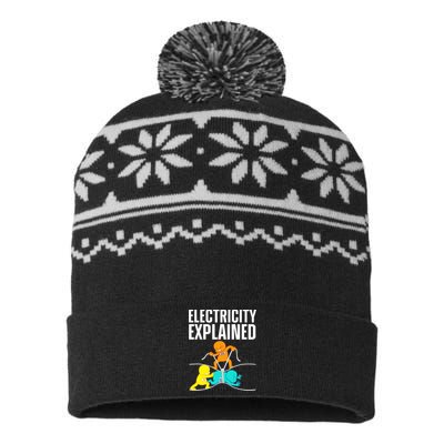 Funny Electrician For Electricity Engineer Nerd USA-Made Snowflake Beanie