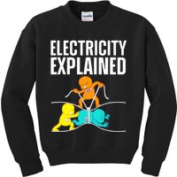 Funny Electrician For Electricity Engineer Nerd Kids Sweatshirt