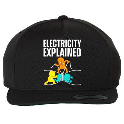 Funny Electrician For Electricity Engineer Nerd Wool Snapback Cap