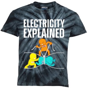 Funny Electrician For Electricity Engineer Nerd Kids Tie-Dye T-Shirt