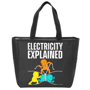 Funny Electrician For Electricity Engineer Nerd Zip Tote Bag