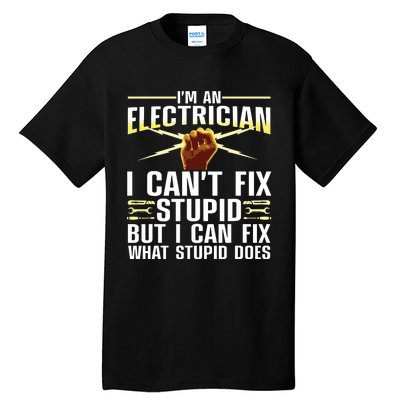 Funny Electrician For Women Journeyman Lineman Tall T-Shirt