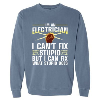 Funny Electrician For Women Journeyman Lineman Garment-Dyed Sweatshirt