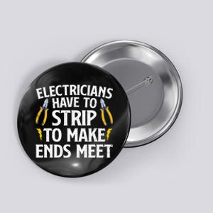 Funny Electrician For Men Women Electrician Electrical Tools Button