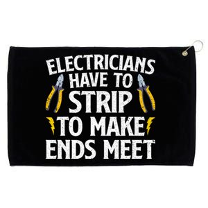 Funny Electrician For Men Women Electrician Electrical Tools Grommeted Golf Towel