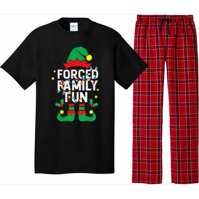 Funny Elf Forced Family Fun Sarcastic Christmas Pajama Pajama Set