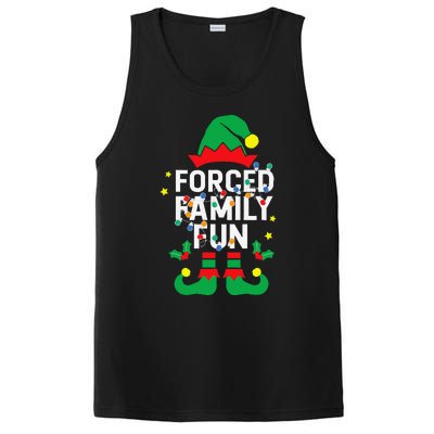 Funny Elf Forced Family Fun Sarcastic Christmas Pajama PosiCharge Competitor Tank