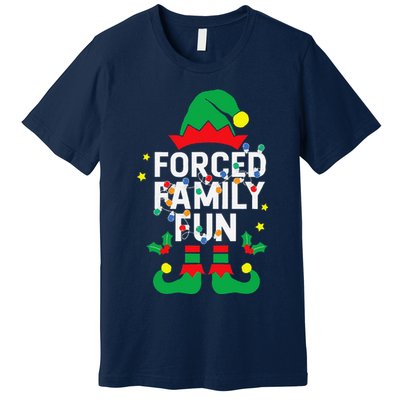 Funny Elf Forced Family Fun Sarcastic Christmas Pajama Premium T-Shirt