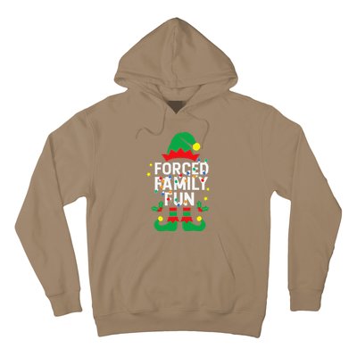 Funny Elf Forced Family Fun Sarcastic Christmas Pajama Hoodie