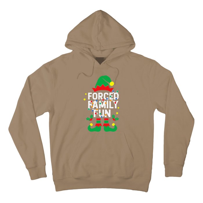 Funny Elf Forced Family Fun Sarcastic Christmas Pajama Hoodie