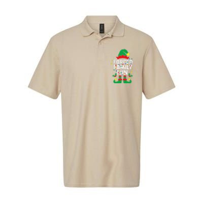 Funny Elf Forced Family Fun Sarcastic Christmas Pajama Softstyle Adult Sport Polo