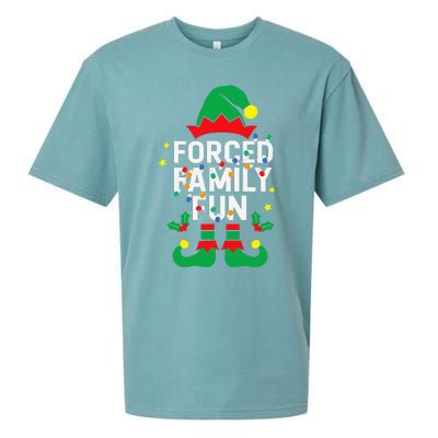 Funny Elf Forced Family Fun Sarcastic Christmas Pajama Sueded Cloud Jersey T-Shirt