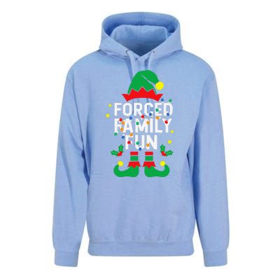 Funny Elf Forced Family Fun Sarcastic Christmas Pajama Unisex Surf Hoodie