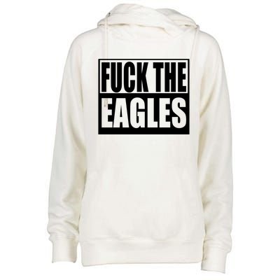 Fuck Eagles Womens Funnel Neck Pullover Hood