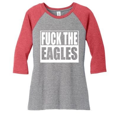 Fuck Eagles Women's Tri-Blend 3/4-Sleeve Raglan Shirt