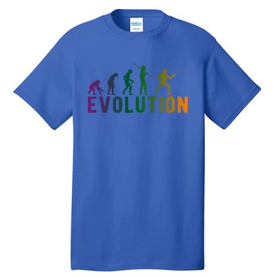 Fencing Evolution Funny Vintage Gift Tall T-Shirt