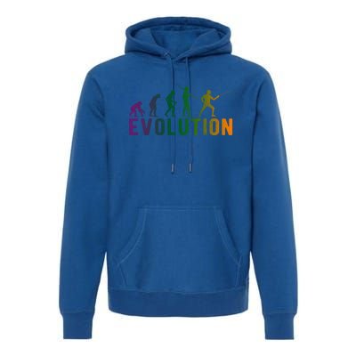 Fencing Evolution Funny Vintage Gift Premium Hoodie