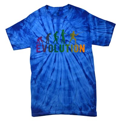 Fencing Evolution Funny Vintage Gift Tie-Dye T-Shirt