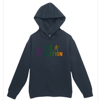 Fencing Evolution Funny Vintage Gift Urban Pullover Hoodie