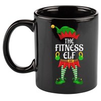 Fitness Elf Family Matching Group Christmas Party 11oz C Handle Ceramic Mug