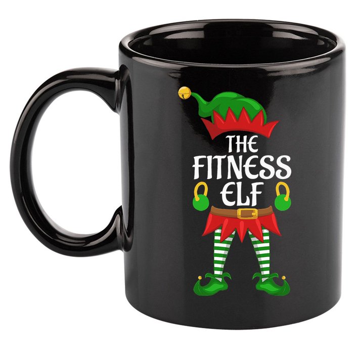 Fitness Elf Family Matching Group Christmas Party 11oz C Handle Ceramic Mug
