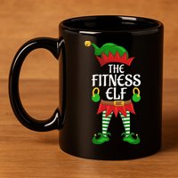 Fitness Elf Family Matching Group Christmas Party 11oz C Handle Ceramic Mug