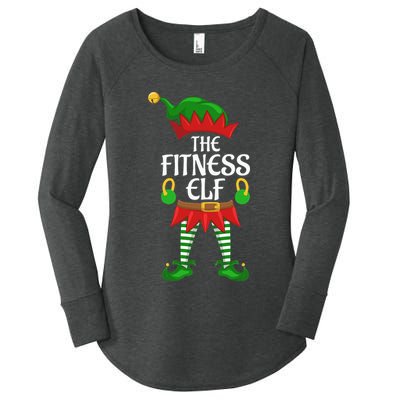 Fitness Elf Family Matching Group Christmas Party Women's Perfect Tri Tunic Long Sleeve Shirt