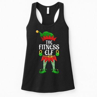 Fitness Elf Family Matching Group Christmas Party Womens Tank Top