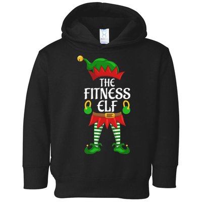 Fitness Elf Family Matching Group Christmas Party Toddler Hoodie