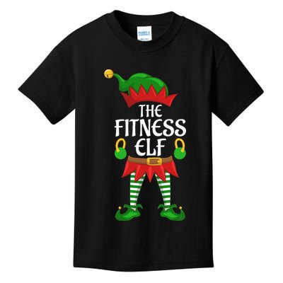 Fitness Elf Family Matching Group Christmas Party Kids T-Shirt